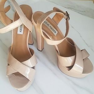 Nude Steve Madden 5inch platform heels